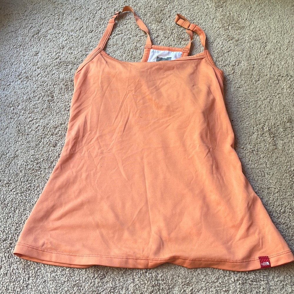 North Face Orange Active Workout Tank Top